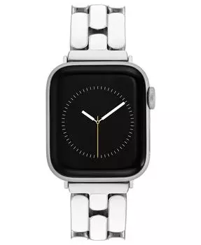 Женский трехрядный браслет серебристого цвета с белой эмалью, совместимый с Apple Watch 42/44/45/Ultra/Ultra 2 Anne Klein, мультиколор