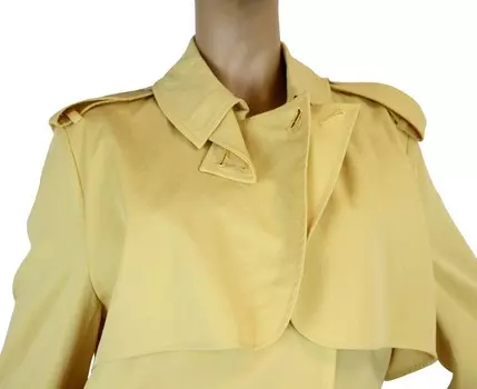 Женский тренч Bottega Veneta из натуральной шерсти, желтый