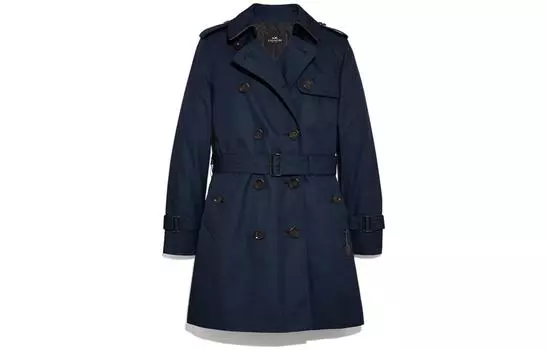Женский тренч COACH, цвет Blue