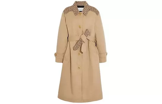 Женский тренч COACH, цвет Classic khaki