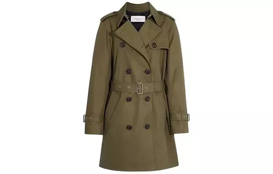 Женский тренч COACH, цвет Deep fern green
