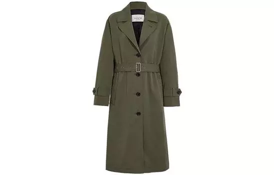 Женский тренч COACH, цвет Fern color