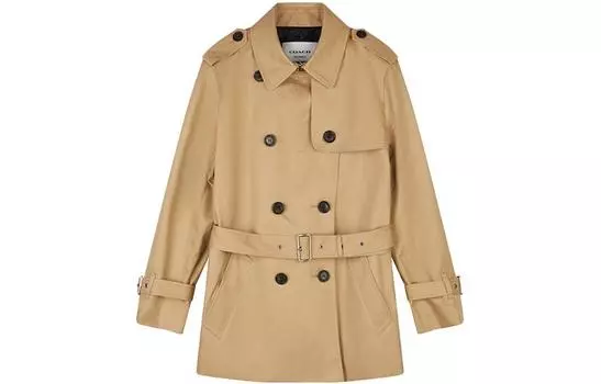 Женский тренч COACH, цвет Khaki