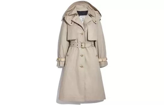 Женский тренч COACH, цвет Khaki