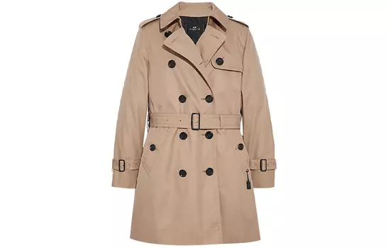 Женский тренч COACH, цвет Khaki