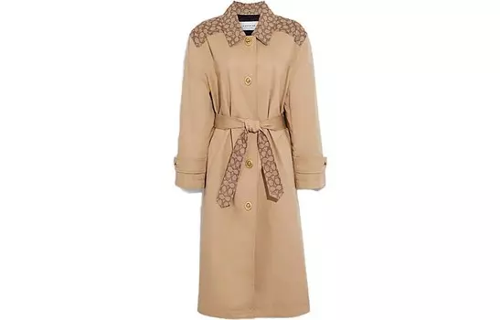 Женский тренч COACH, цвет Khaki