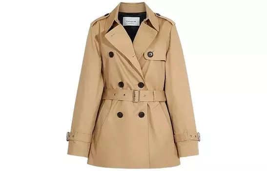 Женский тренч COACH, цвет Khaki