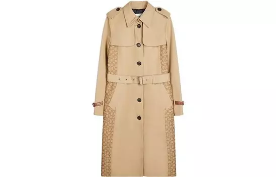 Женский тренч COACH, цвет Water khaki