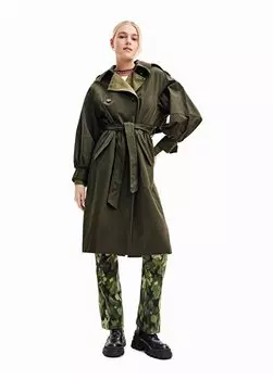 Женский тренч цвета хаки 23WWEW94 Desigual, хаки