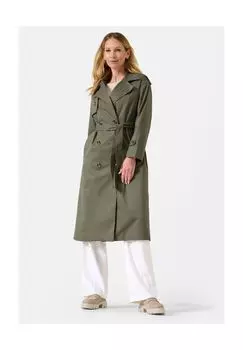 Женский тренч Грета, двубортное пальто с поясом RICANO, цвет Oliv