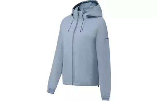 Женский тренч LiNing Fitness Series, мягкий серо-голубой