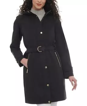 Женский тренч с поясом и капюшоном Michael Kors, черный