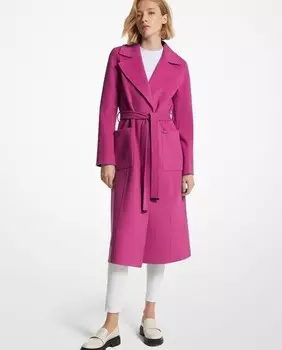 Женский тренч с поясом и карманами Michael Michael Kors, розовый