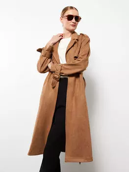 Женский Тренч с прямым воротником и длинным рукавом LCWAIKIKI Classic