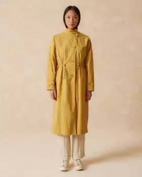 Женский тренч с воротником с лацканами и длинным рукавом Indi & Cold, желтый