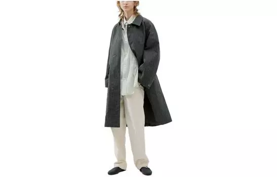 Однобортный плащ Uniqlo, 07 серый
