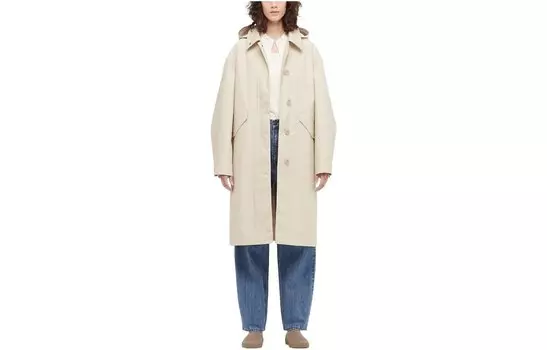 Тренч с капюшоном UNIQLO U, 30 кремовый