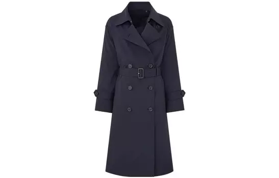 Женский тренч UNIQLO, темно-синий