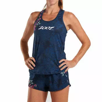 Женский трикотаж с коротким рукавом LTD Майка для бега - Blue Roar ZOOT, синий белый