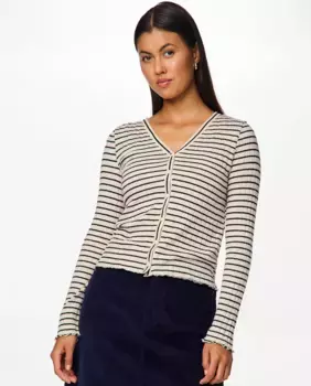 Женский трикотаж в полоску Cargidan Pieces, белый
