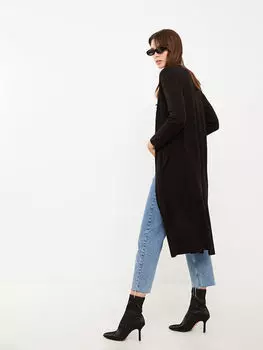 Женский трикотажный кардиган с прямым воротником и длинными рукавами LCWAIKIKI Classic