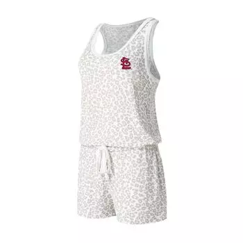 Женский трикотажный комбинезон Concepts Sport кремового цвета St. Louis Cardinals Montana Hacci