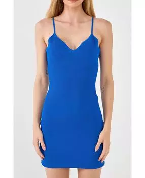 Женский трикотажный мини-комбинезон с вырезами в форме сердца endless rose, синий