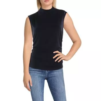 Женский трикотажный пуловер с оборками DKNY, черный