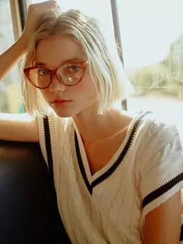 Женский трикотажный свитер с V-образным вырезом и узором Xside