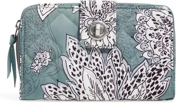 Женский твиловый кошелек Vera Bradley с поворотным замком и RFID-замком, тигровая лилия