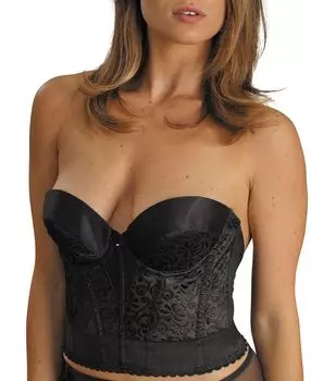 Женский удлиненный бюстгальтер-смокинг с низкой посадкой Carnival, черный