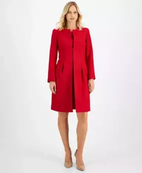 Женский удлиненный костюм-платье без воротника, Regular & Petite Le Suit, красный