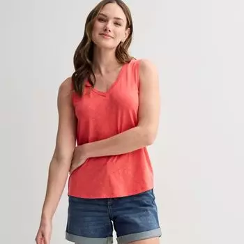 Женский удлиненный топ с V-образным вырезом Sonoma Goods For Life, цвет blissful