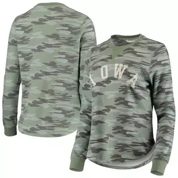 Женский удобный пуловер с камуфляжным принтом Iowa Hawkeyes