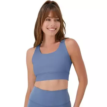Женский укороченный бюстгальтер без косточек Hanes Moves SP121, цвет Blue Dive