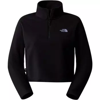 Женский укороченный пуловер с молнией 1/4 100 Glacier The North Face, черный