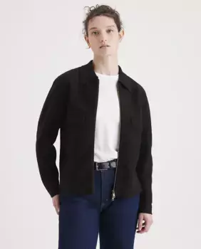 Женский укороченный шерстяной кардиган Dockers, черный