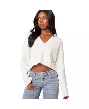 Женский укороченный свитер Marcie oversize Edikted, бежевый