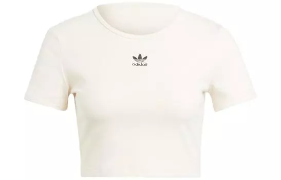 Женский укороченный топ adidas originals, Бежевый