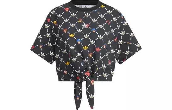 Женский укороченный топ Adidas Originals, цвет Black