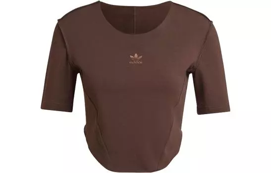 Женский укороченный топ Adidas Originals, цвет Brown