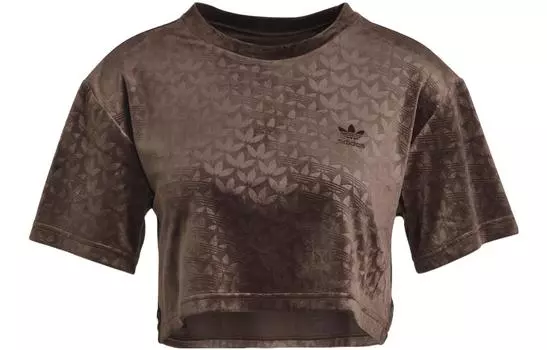 Женский укороченный топ Adidas Originals, цвет Brown