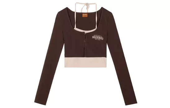 Женский укороченный топ BEERBRO, Темно-синий