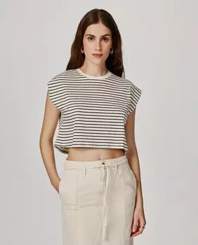 Женский укороченный топ без рукавов Jack & Jones, бежевый