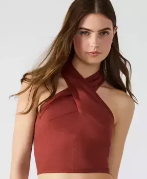 Женский укороченный топ-бюстье Winnie на запах Steve Madden, красный