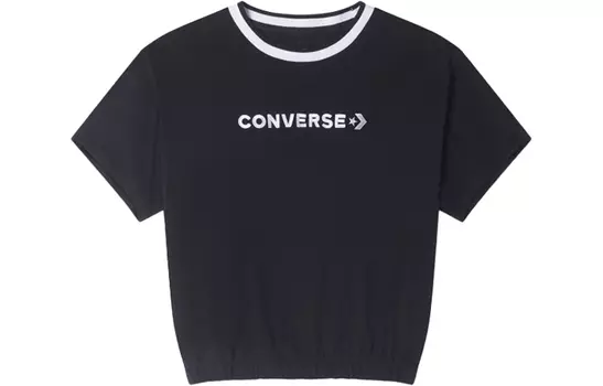 Женский укороченный топ Converse, цвет Black