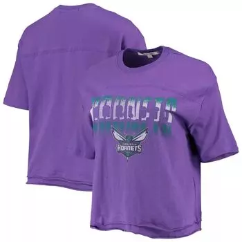 Женский укороченный топ с градиентом Charlotte Hornets фиолетового цвета Junk Food