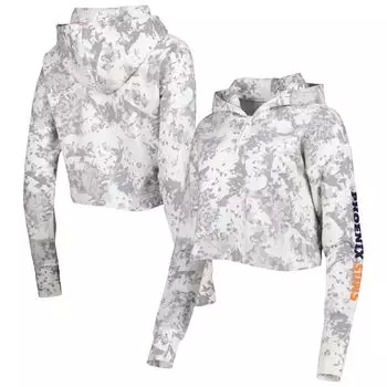 Женский укороченный топ с молнией до четверти Lusso Grey/White Phoenix Suns Maia Tri-Blend
