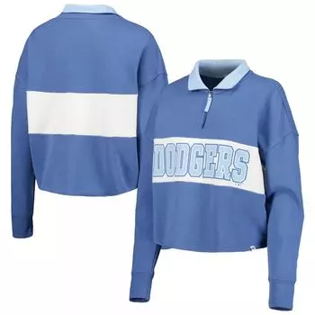 Женский укороченный топ с молнией в четверть7 Royal Los Angeles Dodgers Remi '47