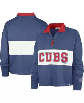 Женский укороченный топ с молнией в четверть Royal Chicago Cubs Remi '47 Brand